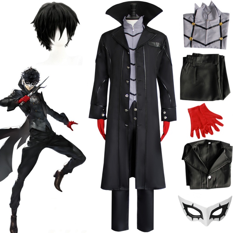 Black Face Mask Pack - Anime Persona 5 Joker Cosplay oyunu