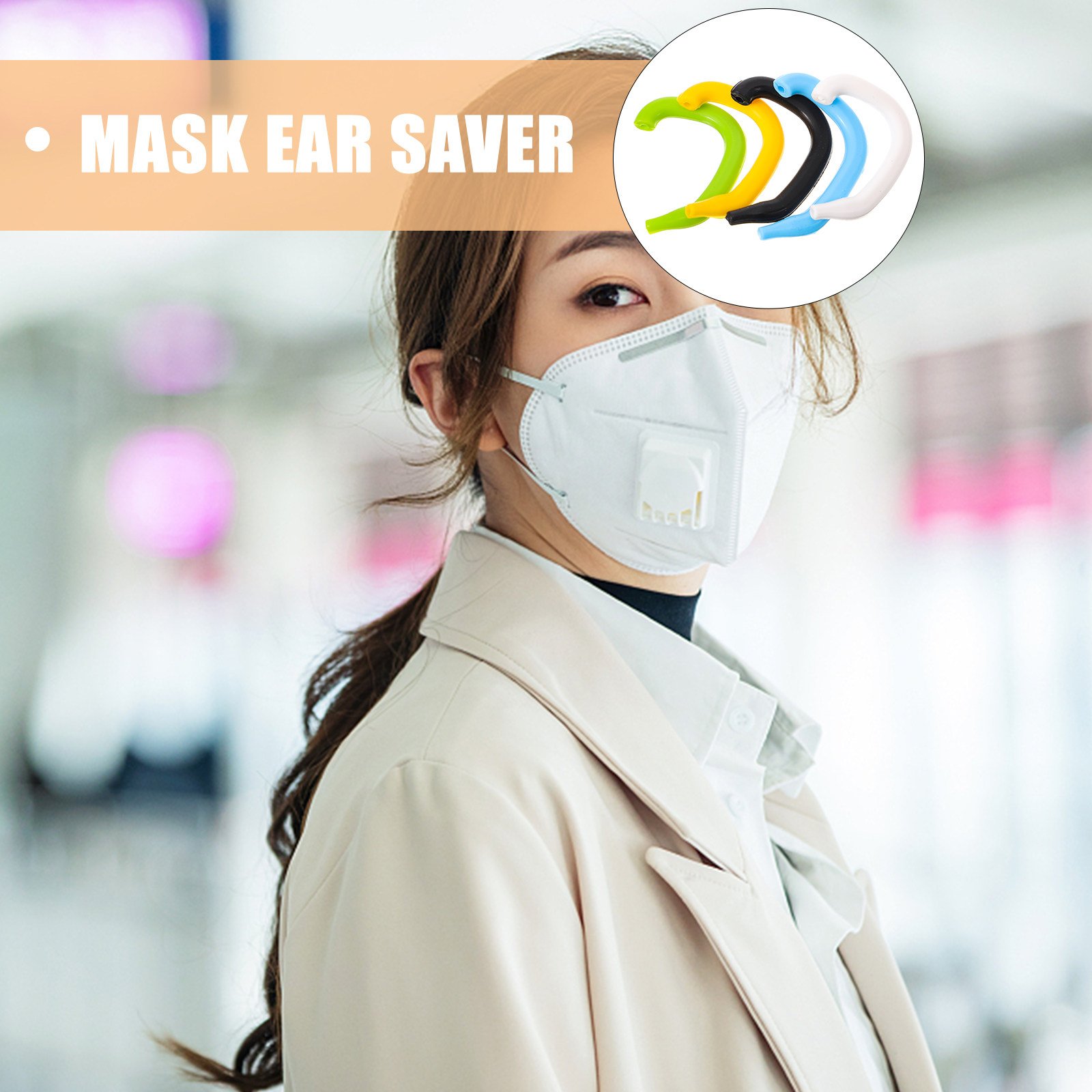 Disposable Surgical Mask - 5 adet Premium silikon kulak koruyucu