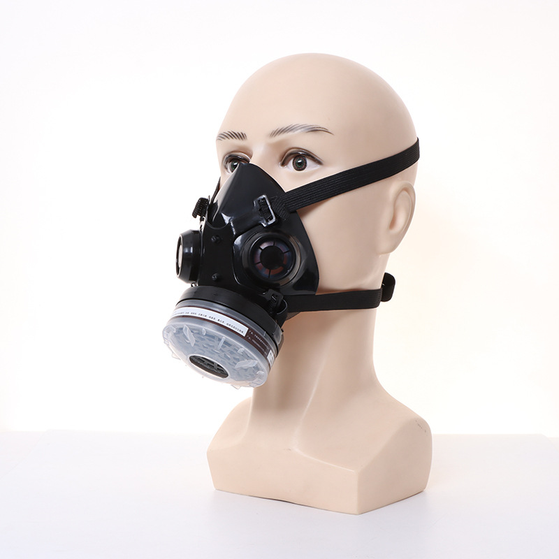 Dust Mask Construction - Yeni Yarım Yüz Siyah Gaz Maskesi