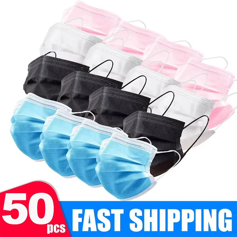 Disposable Mask Blue - 50 Adet Unisex 3 katmanlı Maske