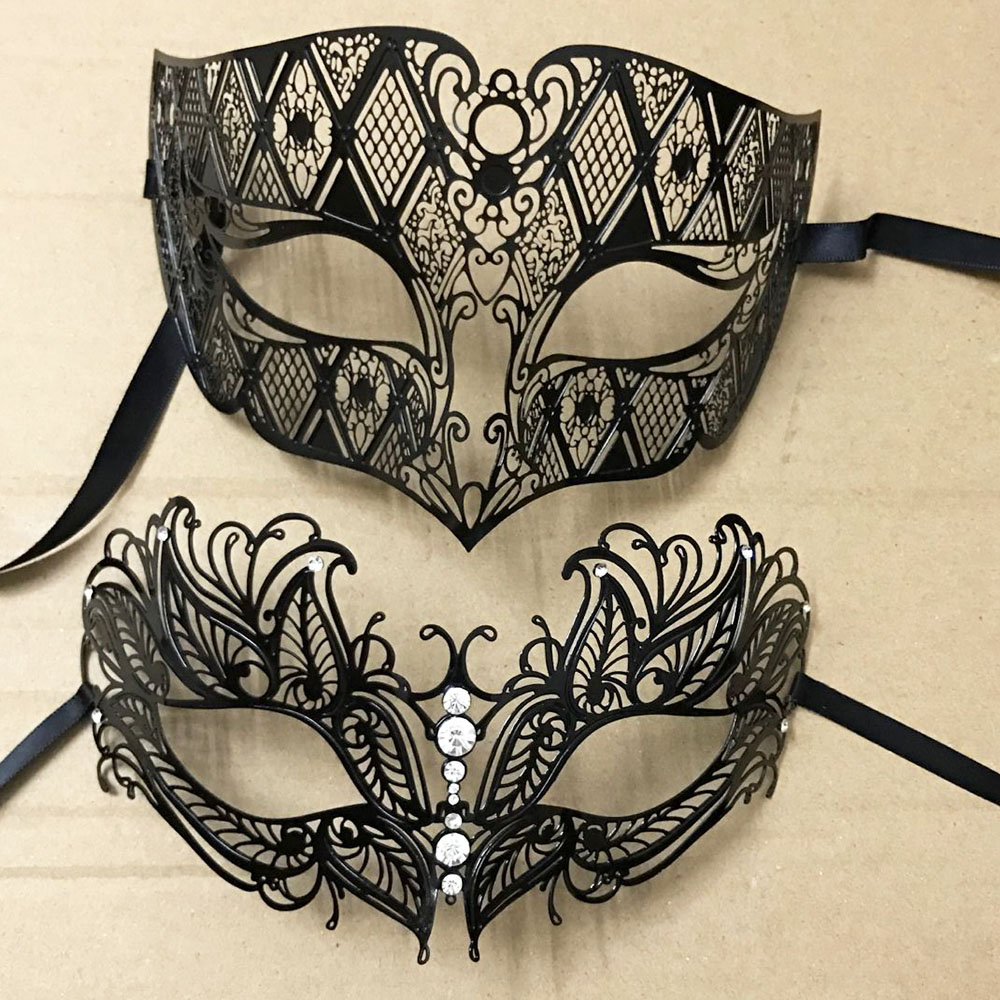 Black Face Mask Pack - Lüks gümüş erkekler kadınlar severler çift