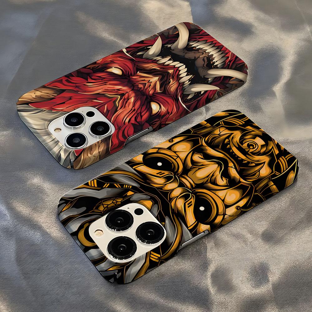 Mask Case Hard Shell - Japon Samuray Oni Maskesi Telefon Kılıfı