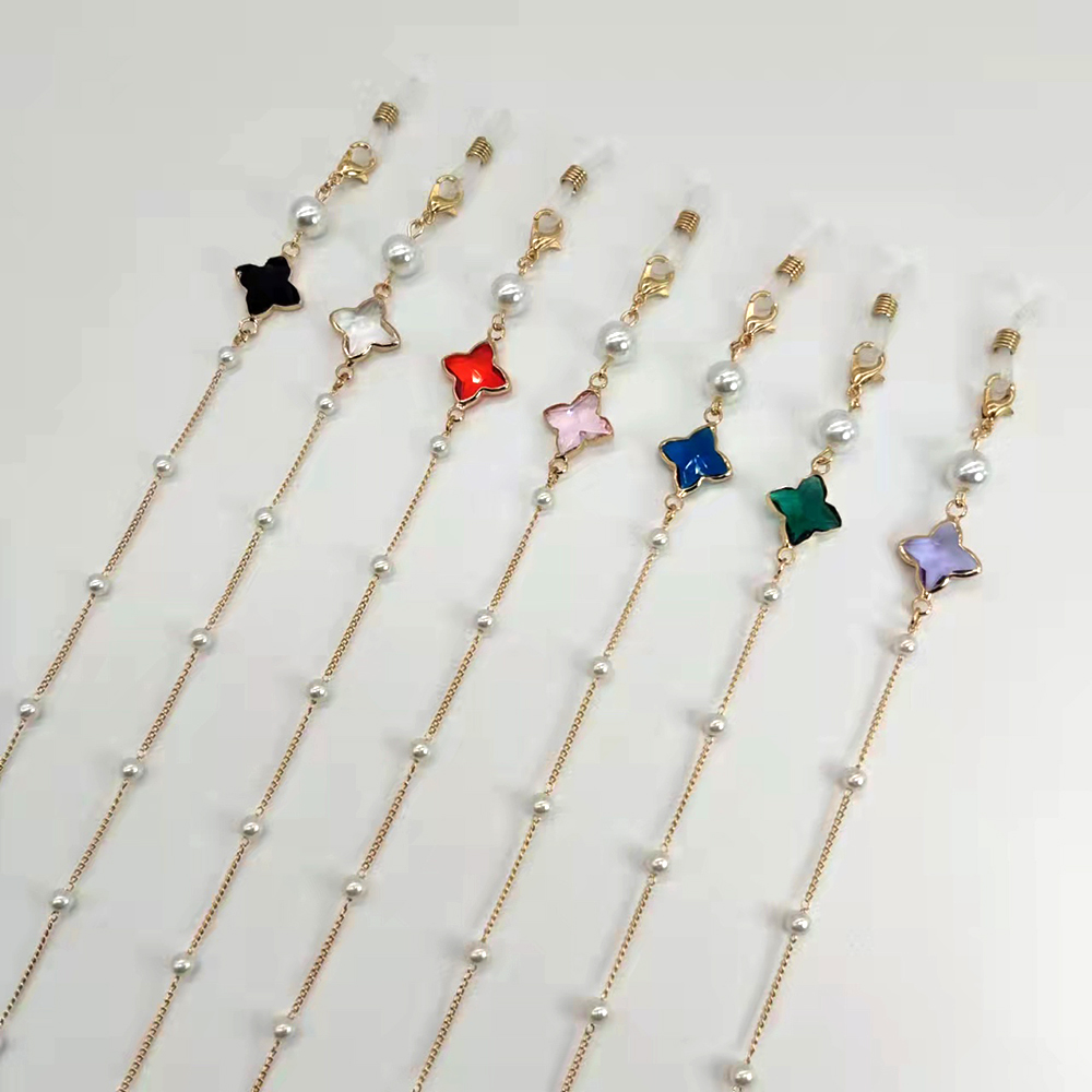 Mask Chain Holder - Kadın Gözlük Zinciri Plastik Boncuk Kalp