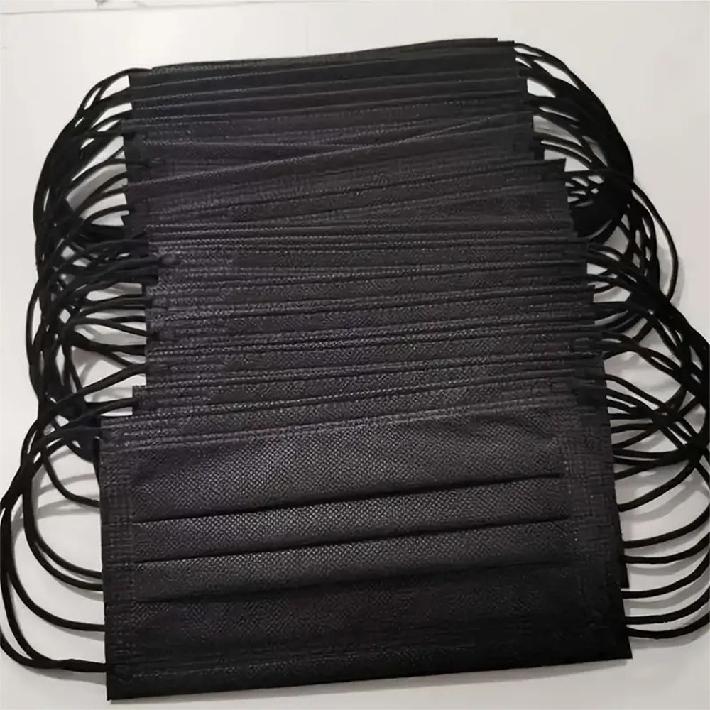 Black Face Mask Pack - 50-200 adet Siyah Tek Kullanımlık Yüz