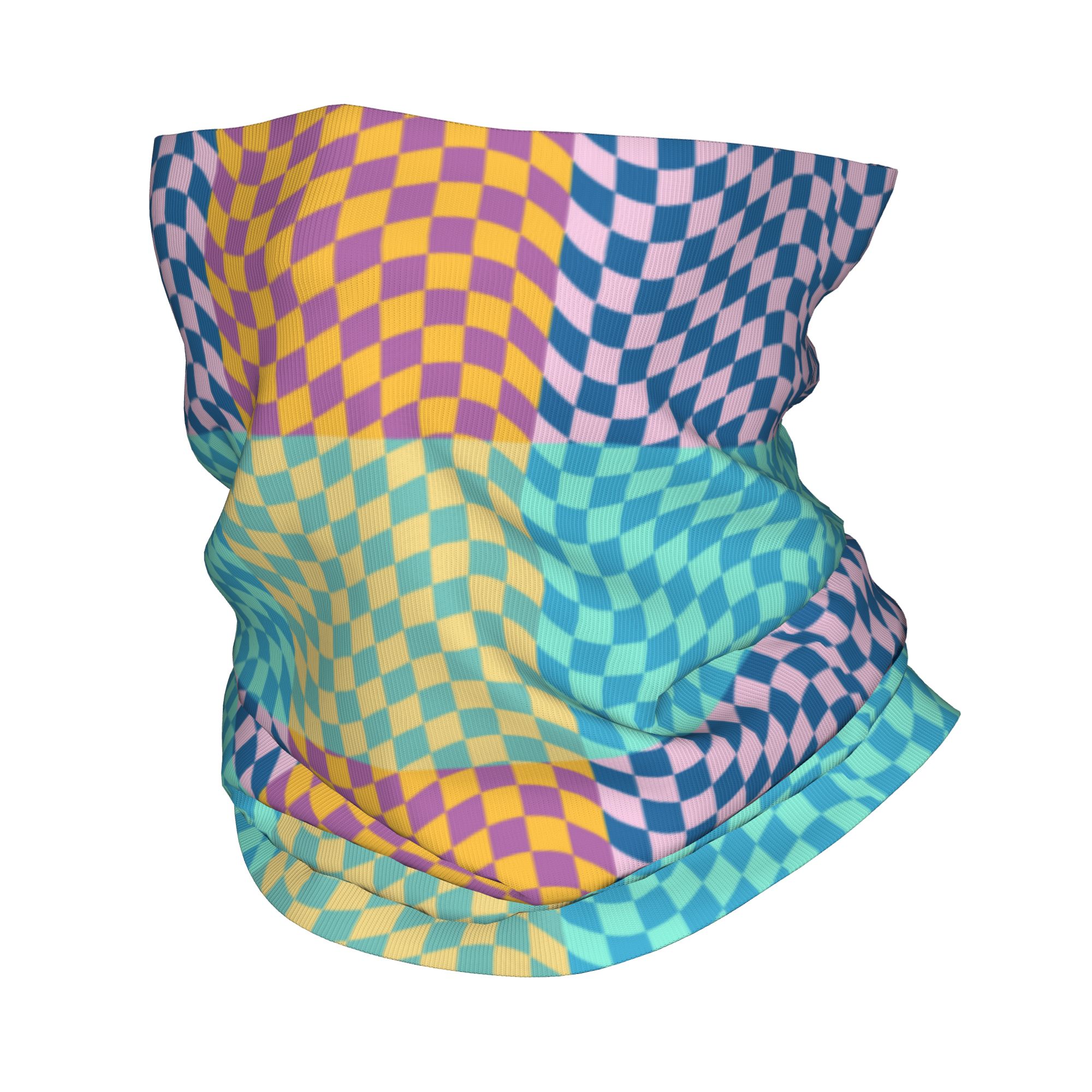 Neck Gaiter Face Cover - Özel Renkli Kareli Bandana Boyunluk Rüzgar
