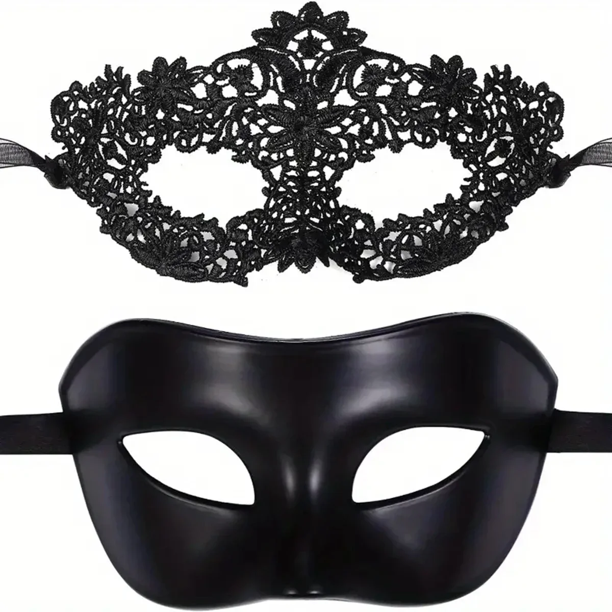Black Face Mask Pack - Çiftler için 2 adet Zarif Siyah
