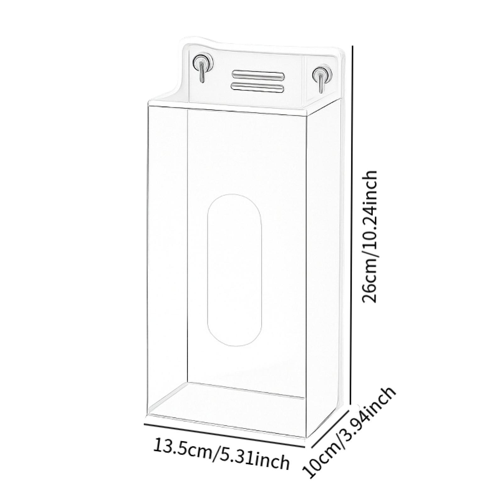 Face Mask Storage Box - Akrilik Eldiven Kutusu Tutucu Duvara Monte