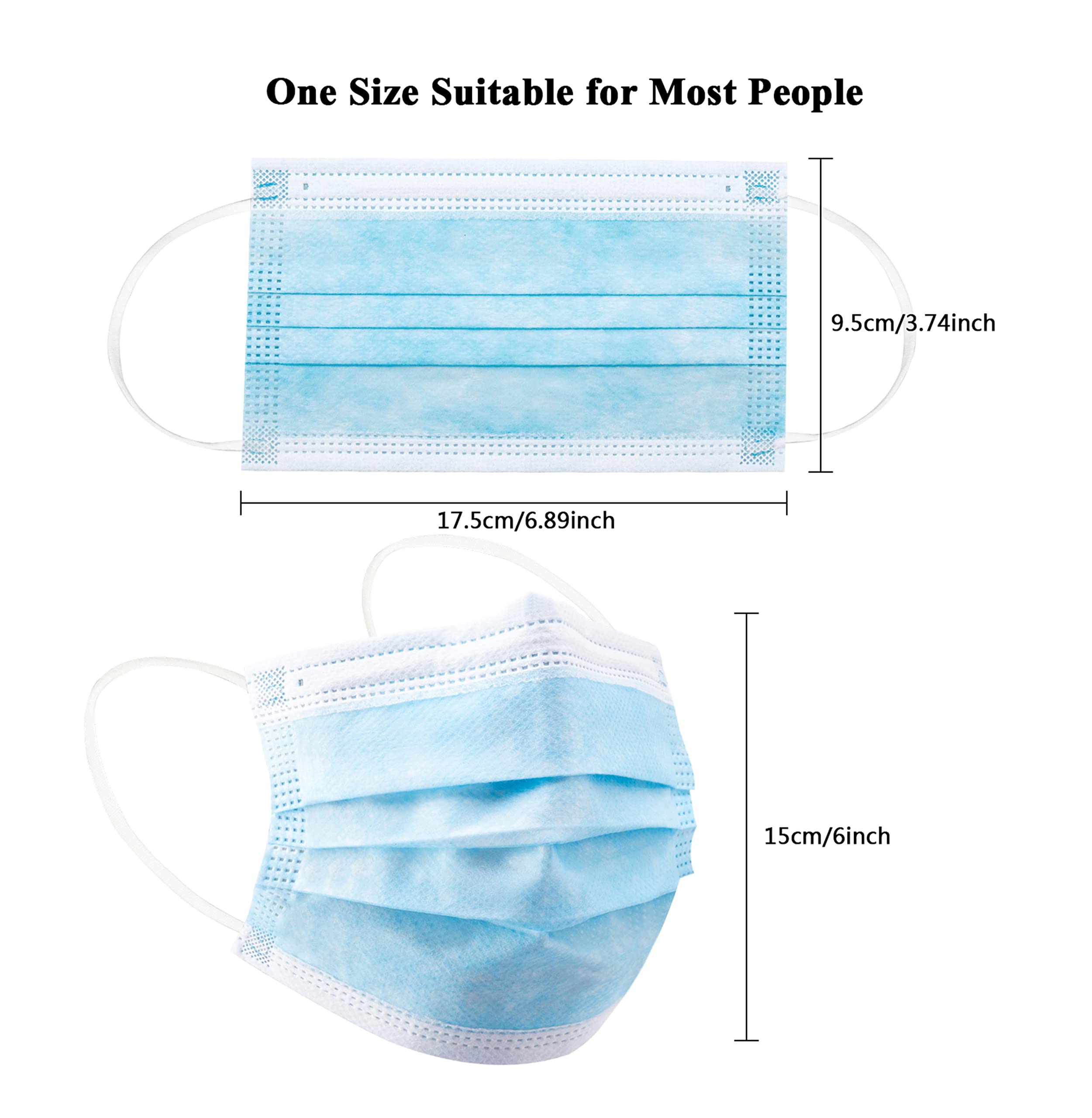 Yüz için 50/100 Adet Tek Kulla - Disposable Mask Blue incelemesi ve fiyatı