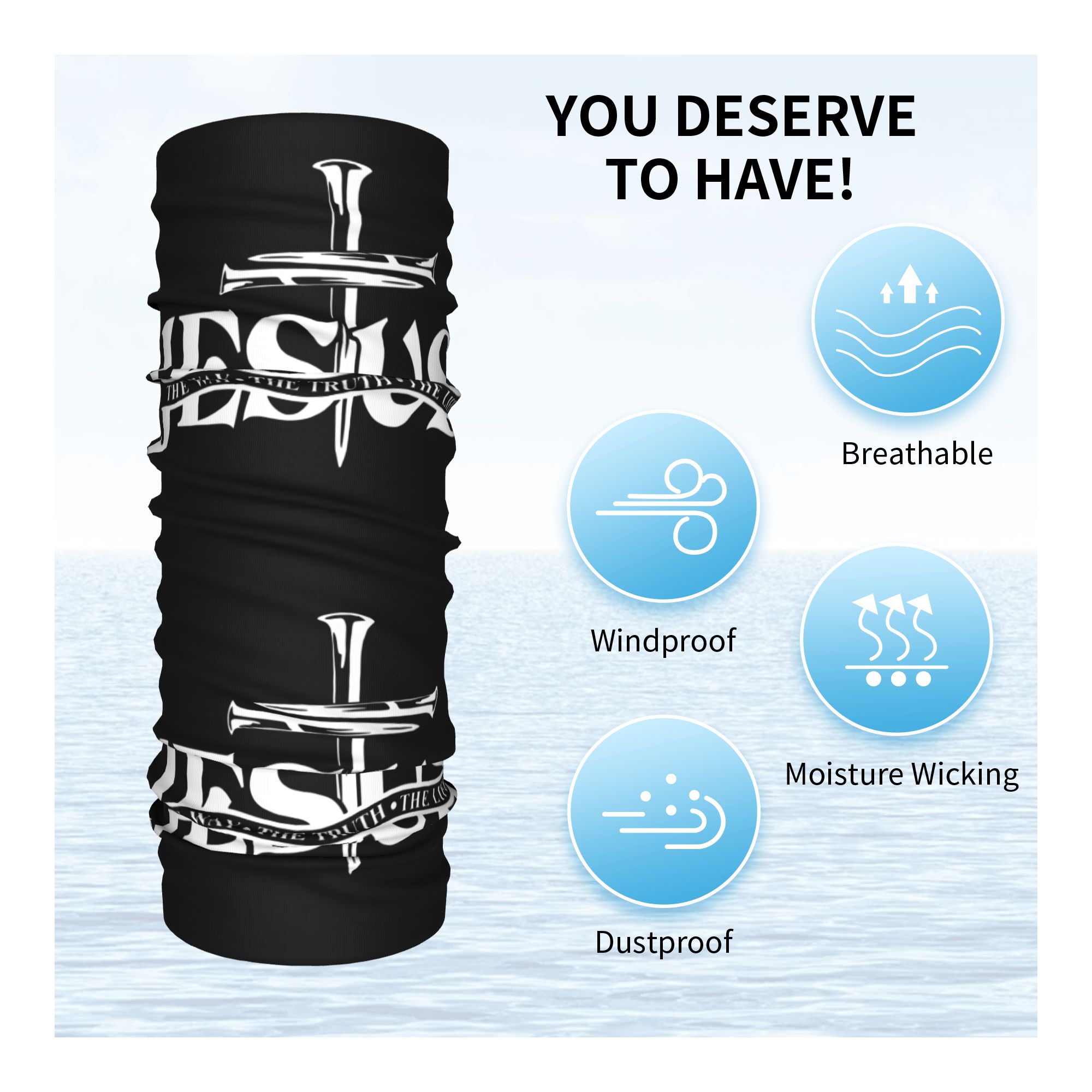 Özel İsa Yol, Gerçek, Yaşam Ba - Neck Gaiter Face Cover incelemesi ve fiyatı