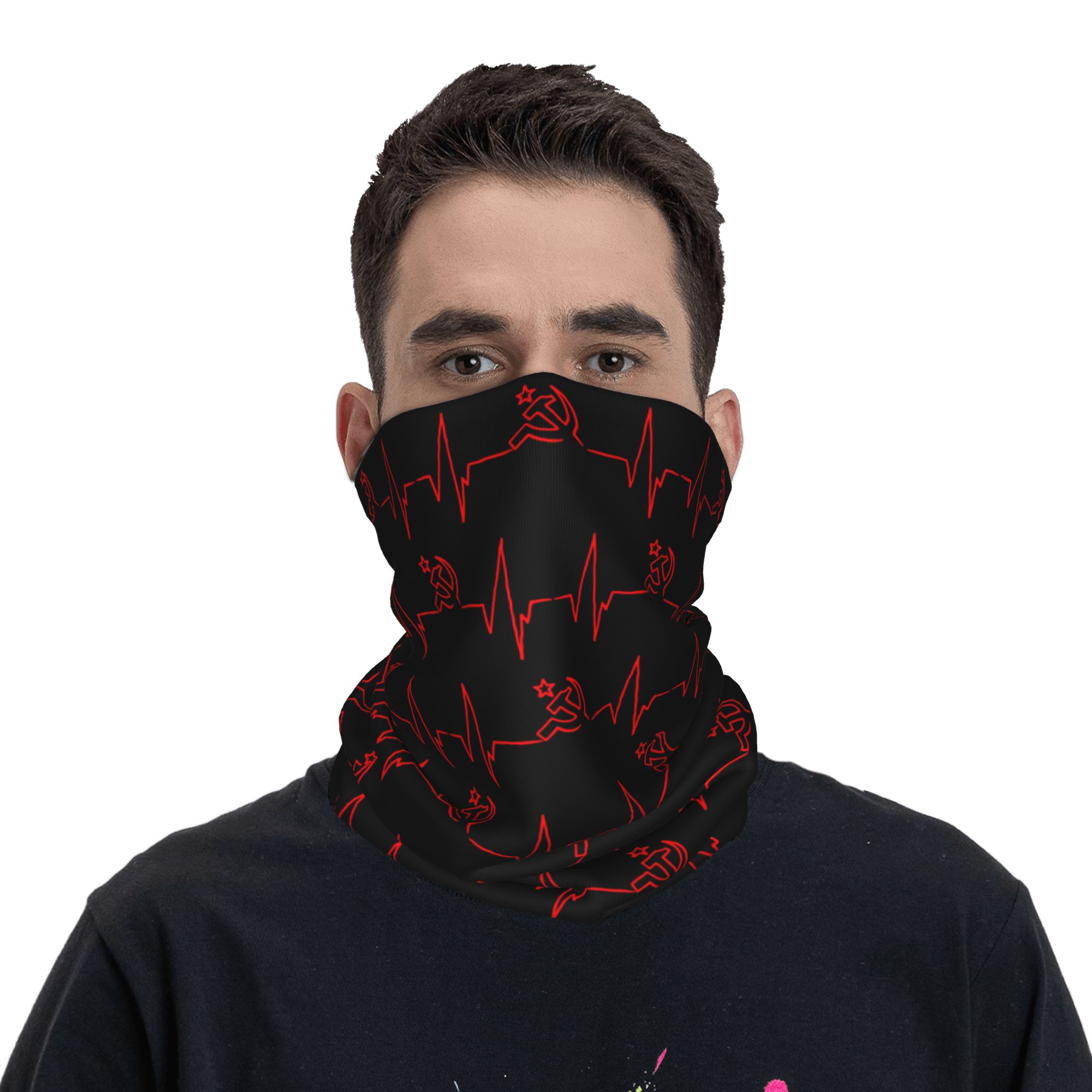 Özel Kalp Atışı Rus Bayrağı Ru - Neck Gaiter Face Cover incelemesi ve fiyatı