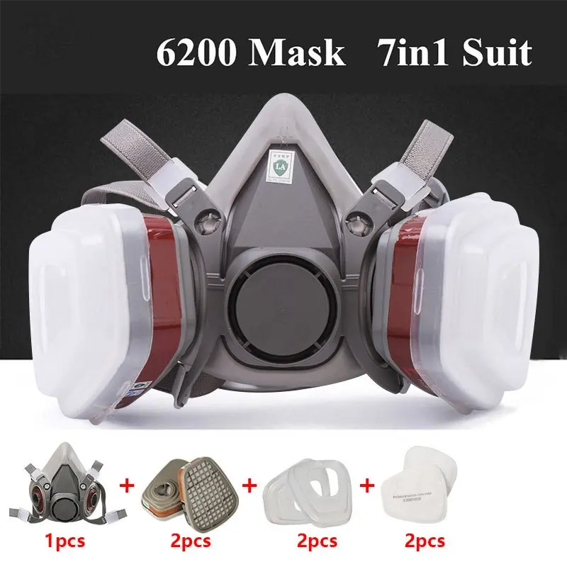 7'si 1 Arada Gaz Geçirmez Yarı - Respirator Half Face incelemesi ve fiyatı