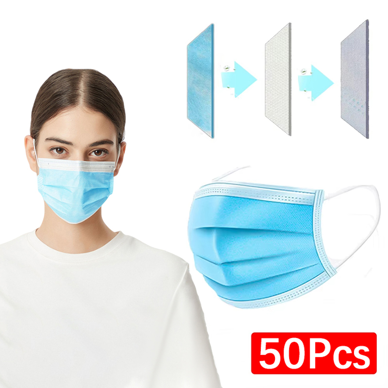 50 Adet Unisex 3 katmanlı Mask - Disposable Mask Blue incelemesi ve fiyatı