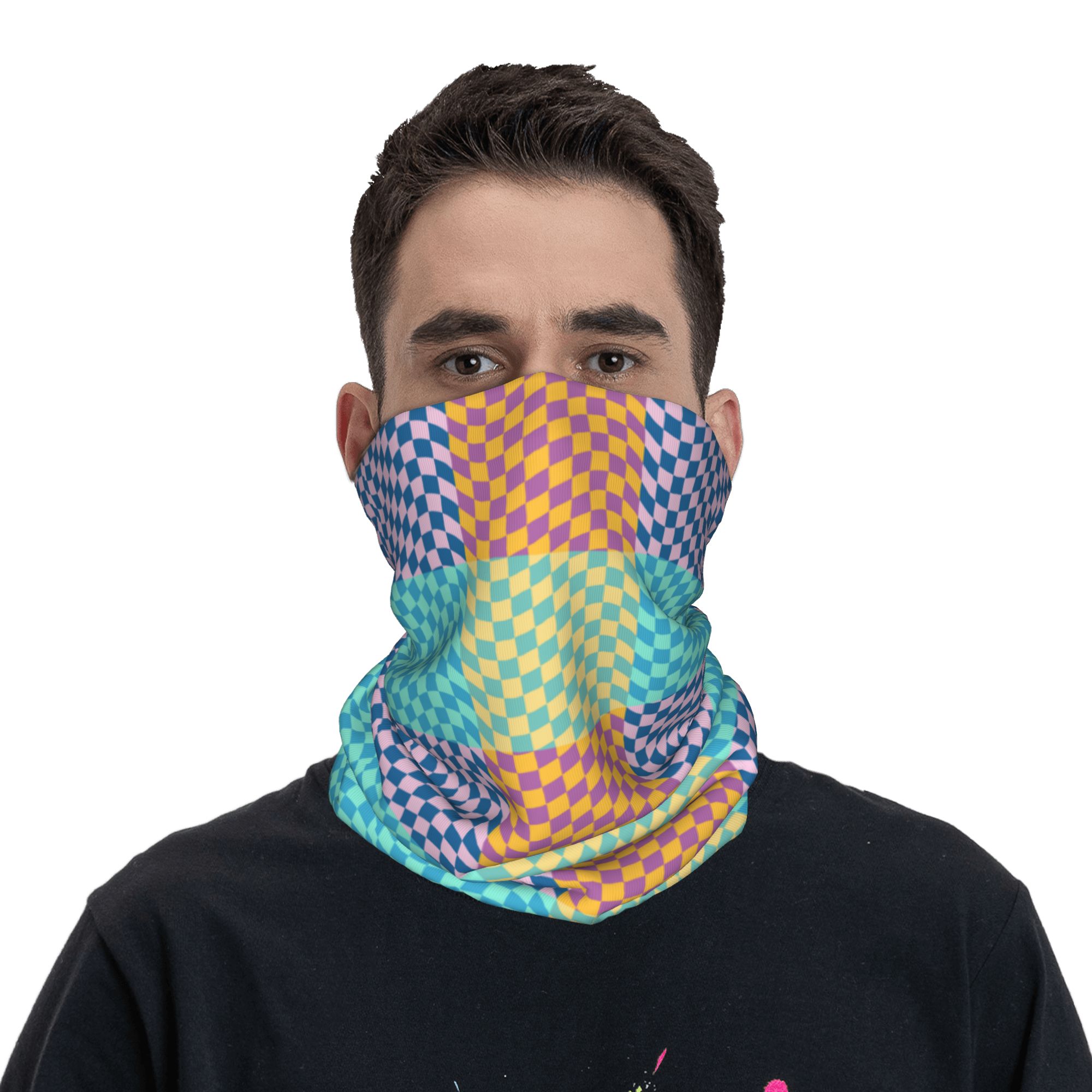 Özel Renkli Kareli Bandana Boy - Neck Gaiter Face Cover incelemesi ve fiyatı