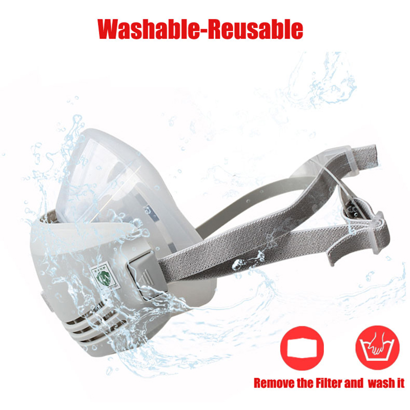 Silikon toz geçirmez gaz maske - Respirator Half Face incelemesi ve fiyatı