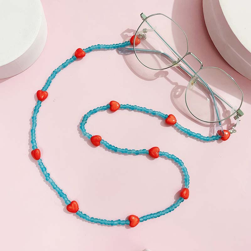 Trendy şeftali kalp Anti kayma - Mask Chain Holder incelemesi ve fiyatı