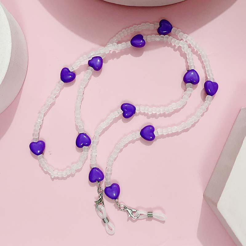 Trendy şeftali kalp Anti kayma - Mask Chain Holder incelemesi ve fiyatı